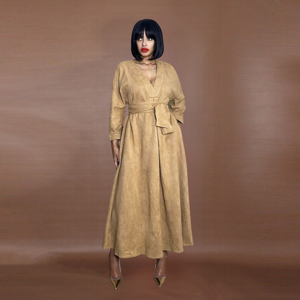 Caramel Midi Dress  Coffee and Cream